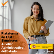 Plataforma de Test + Simulacros Auxiliar Administrativo del Estado