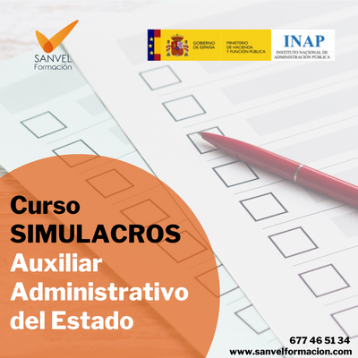 Curso SIMULACROS Auxiliar Administrativo del Estado