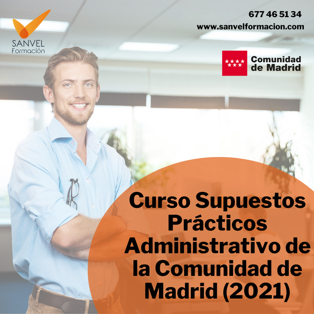 Curso SUPUESTOS PRÁCTICOS de Administrativo de la Comunidad de Madrid (Convocatoria 2021)