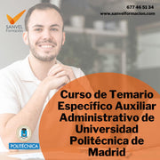 Curso Temario Específico Auxiliar Administrativo de la Universidad Politécnica de Madrid