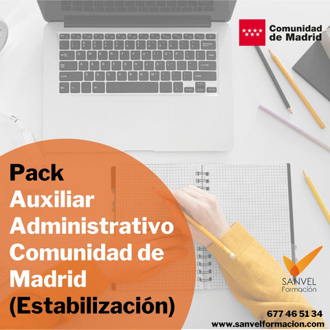 Pack Auxiliar Administrativo de la Comunidad de Madrid – Estabilización